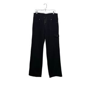 KUHL Black Gray Straight Wide Leg Size 12 Womens Supplex Gorpcore Hiking Camping